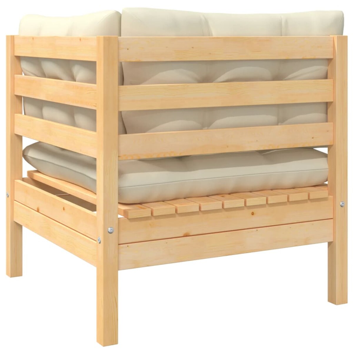 vidaXL 3-cz. zestaw wypoczynkowy z poduszkami, lita sosna