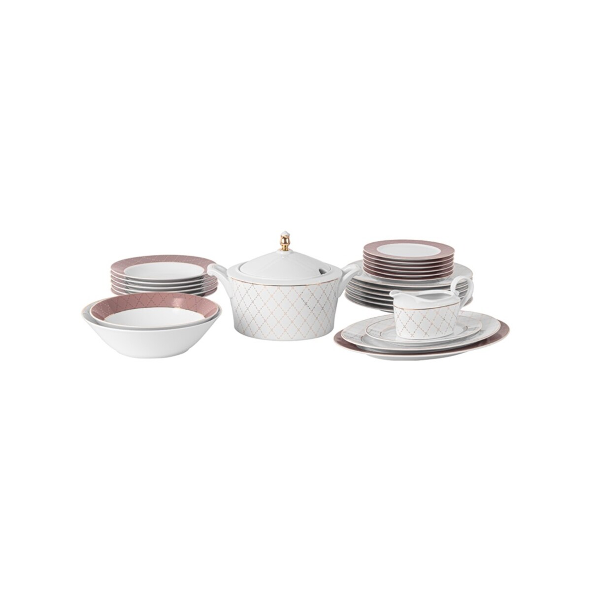 Serwis obiadowy dla 6 osób 25 el. Jenny Mokka H106