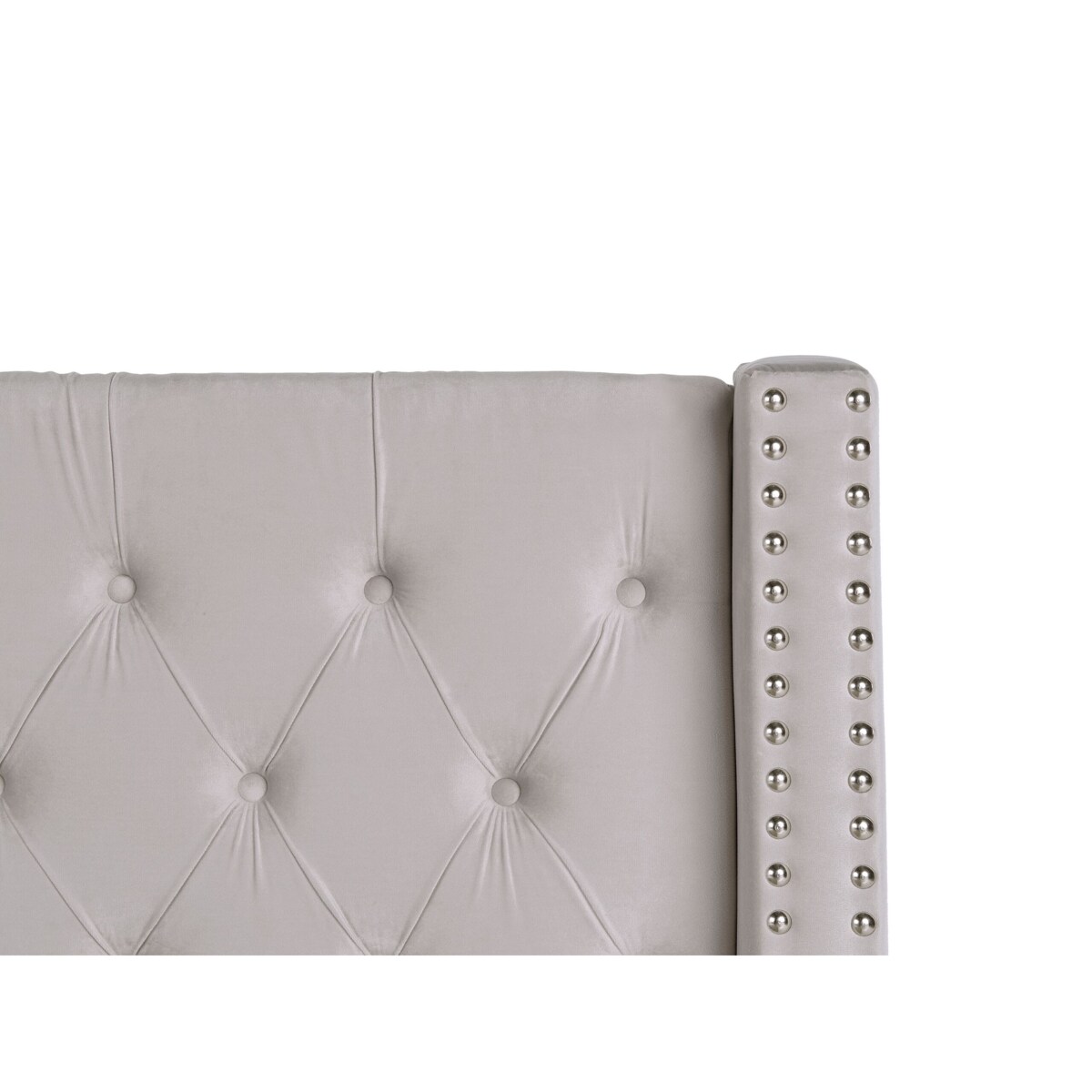 Łóżko z pojemnikiem welurowe 140 x 200 cm jasnoszare LUBBON