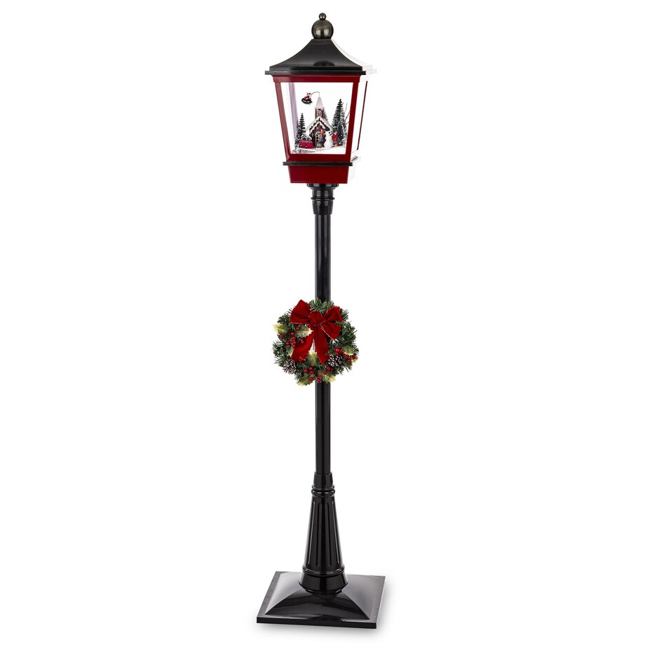 Latarnia świąteczna LED 186x38x38 cm MAYAK-2 czarna z pozytywką