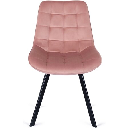 Krzesło RICK Róż Tapicerowane do Jadalni Welurowe