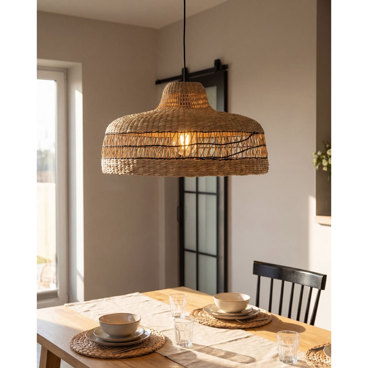 Lampa wisząca CUVO Plecionka Naturalny