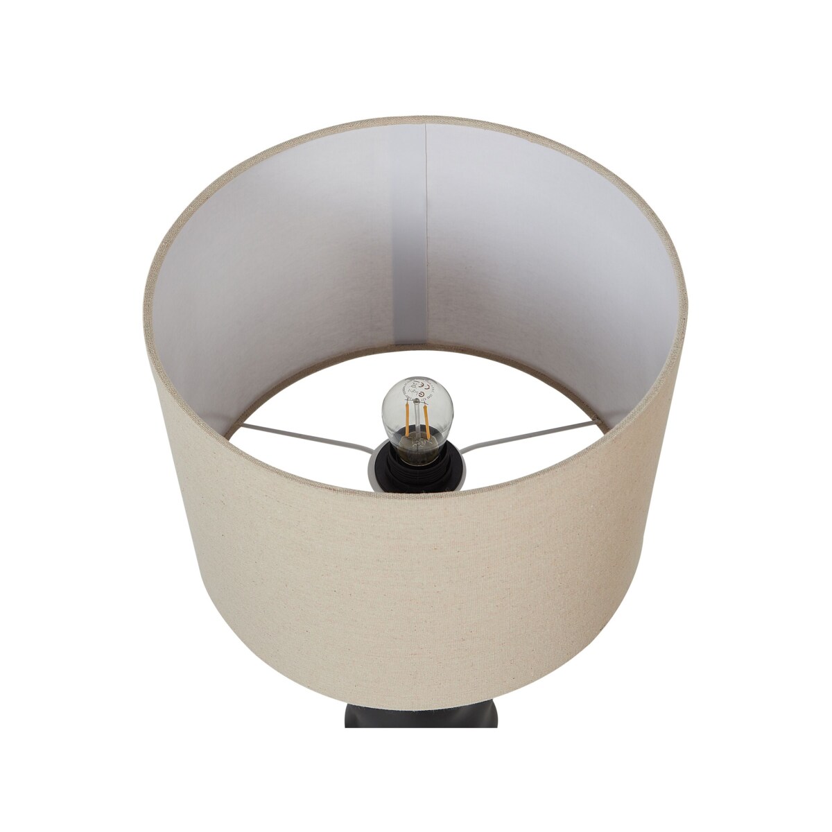 Lampa stołowa ceramiczna czarna VILAR