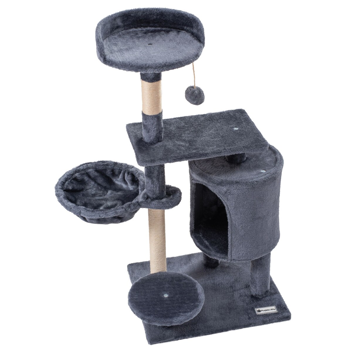 Pięciopoziomowy drapak dla kotów Szary 105 cm