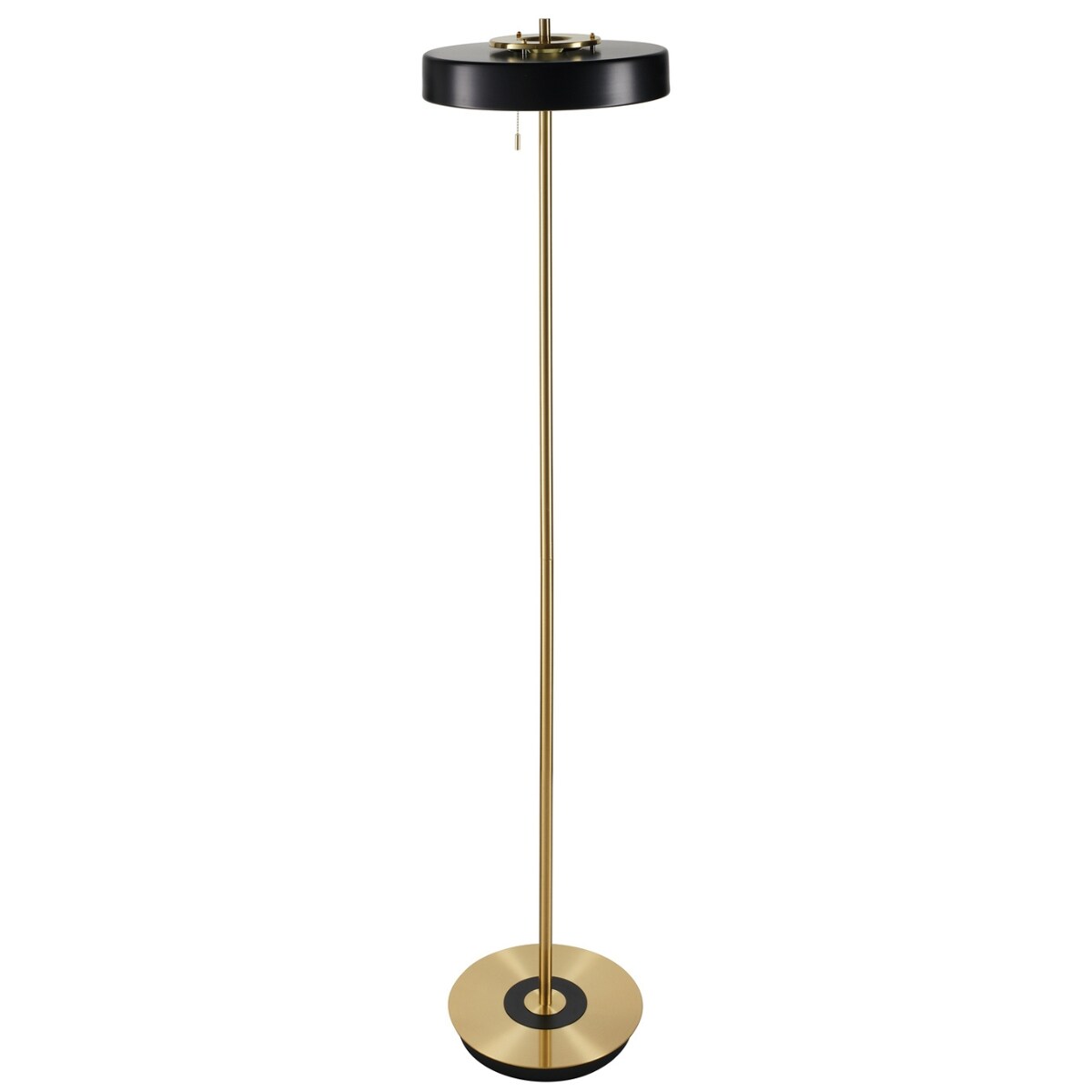 LAMPA podłogowa KKST-MF8872 BLACK okrągła OPRAWA metalowa czarna złota