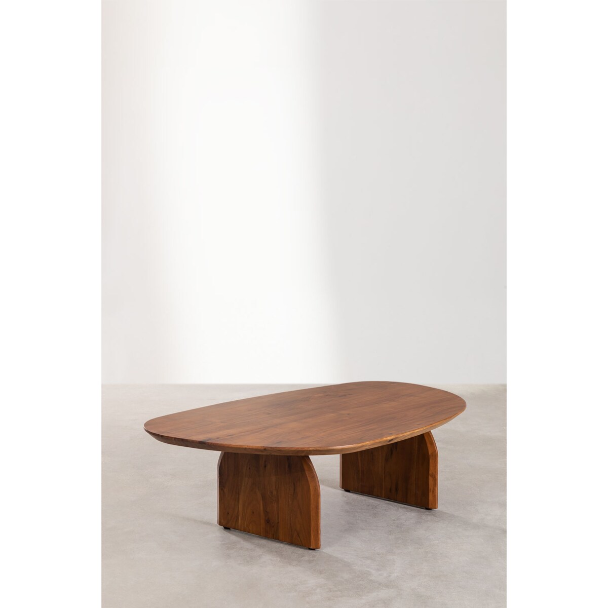 Stolik kawowy z drewna akacjowego 135x80 cm Bedum popielaty brąz