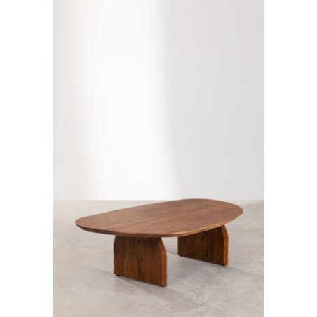 Stolik kawowy z drewna akacjowego 135x80 cm Bedum popielaty brąz