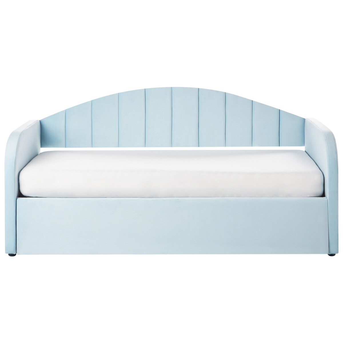 Łóżko wysuwane Welur EYBURIE 90 x 200 cm Błękitny