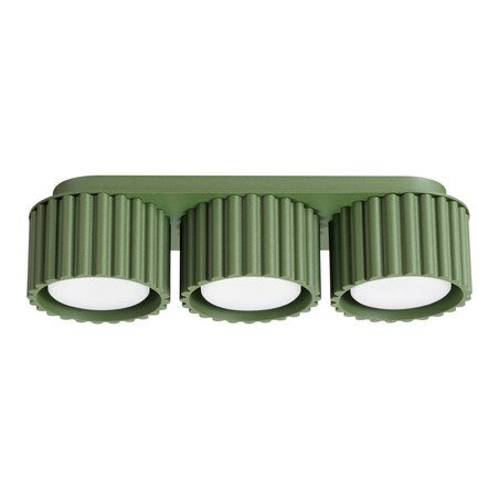 Plafon AURA 3 zielony oliwkowy Gx53