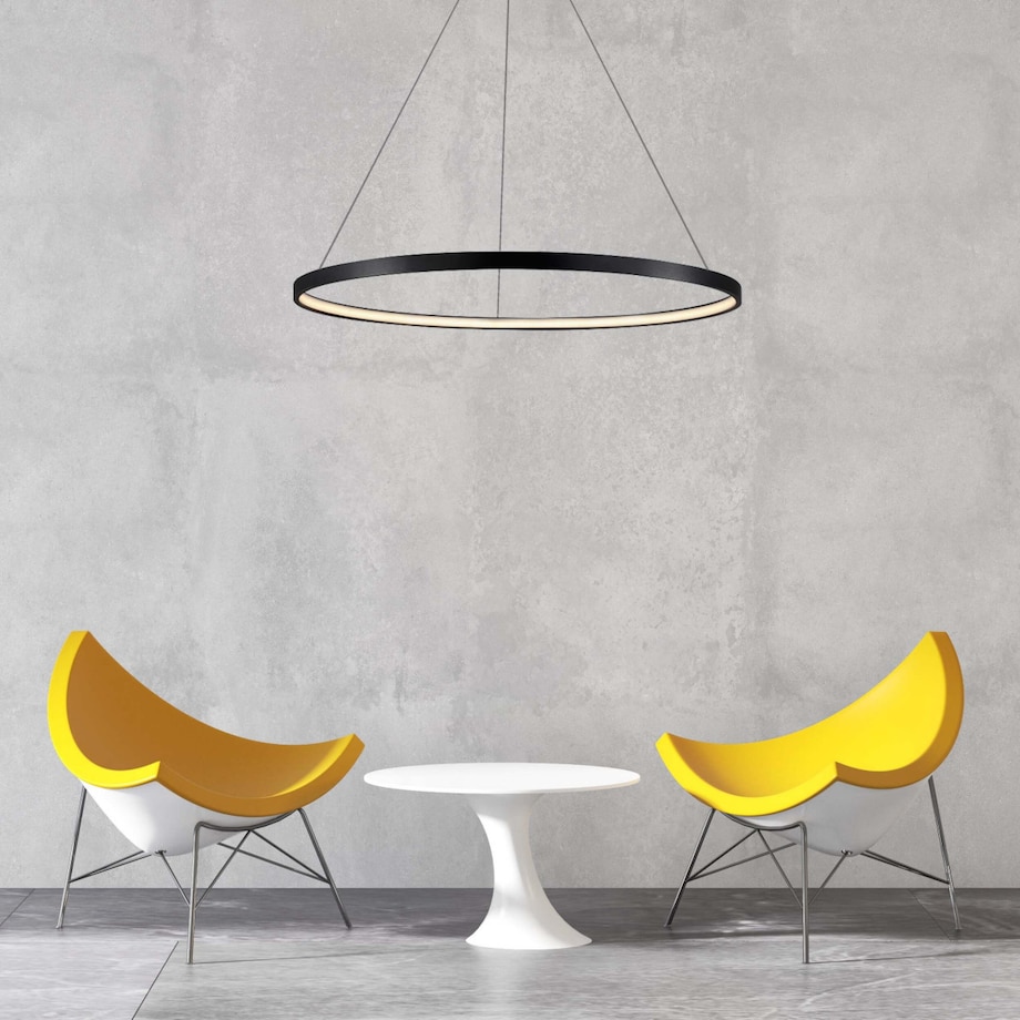 Lampa sufitowa wisząca Light Prestige Ring czarny LED CCT 3000K/4000K/6000K (regulowana) 1 szt.