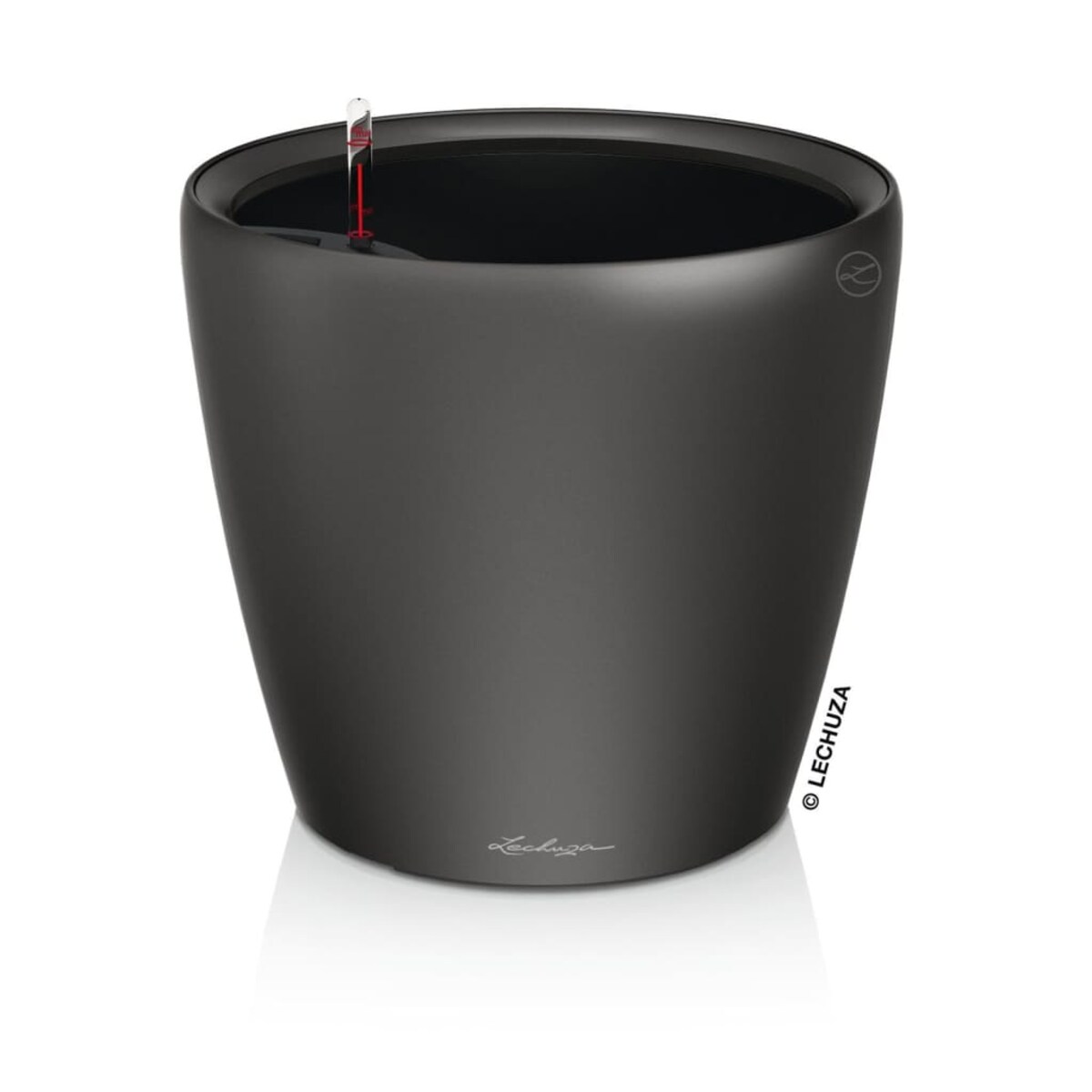 LECHUZA Doniczka stołowa CLASSICO LS 21 ALL-IN-ONE, metaliczny grafit