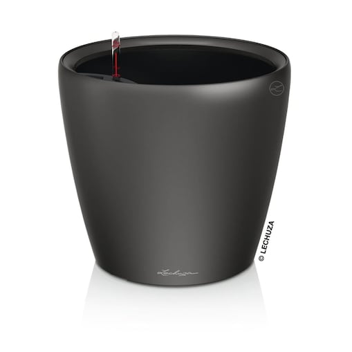 LECHUZA Doniczka stołowa CLASSICO LS 21 ALL-IN-ONE, metaliczny grafit