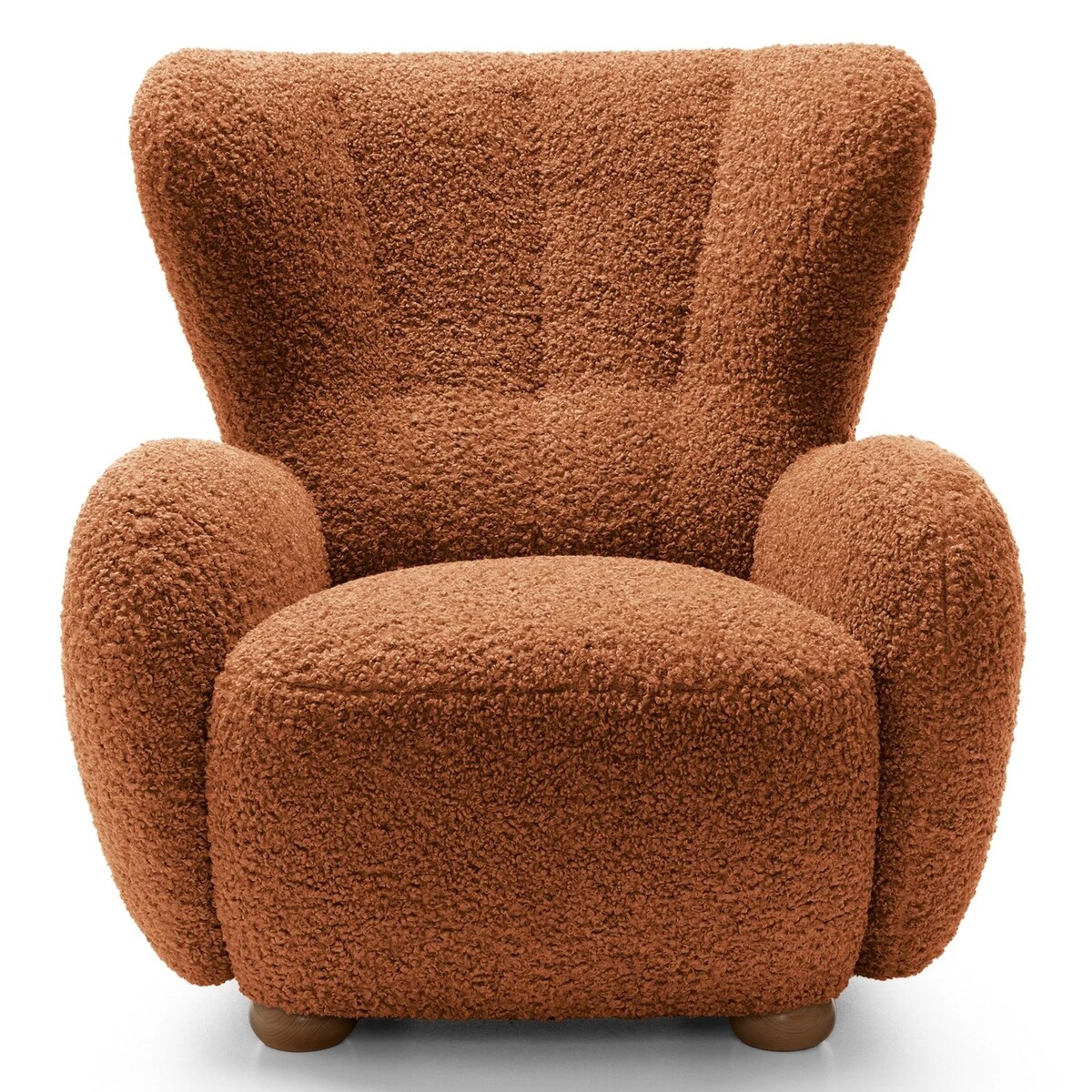 Fotel uszak boucle 91x88x100 cm POLTRONA miedziany