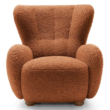 Fotel uszak boucle 91x88x100 cm POLTRONA miedziany