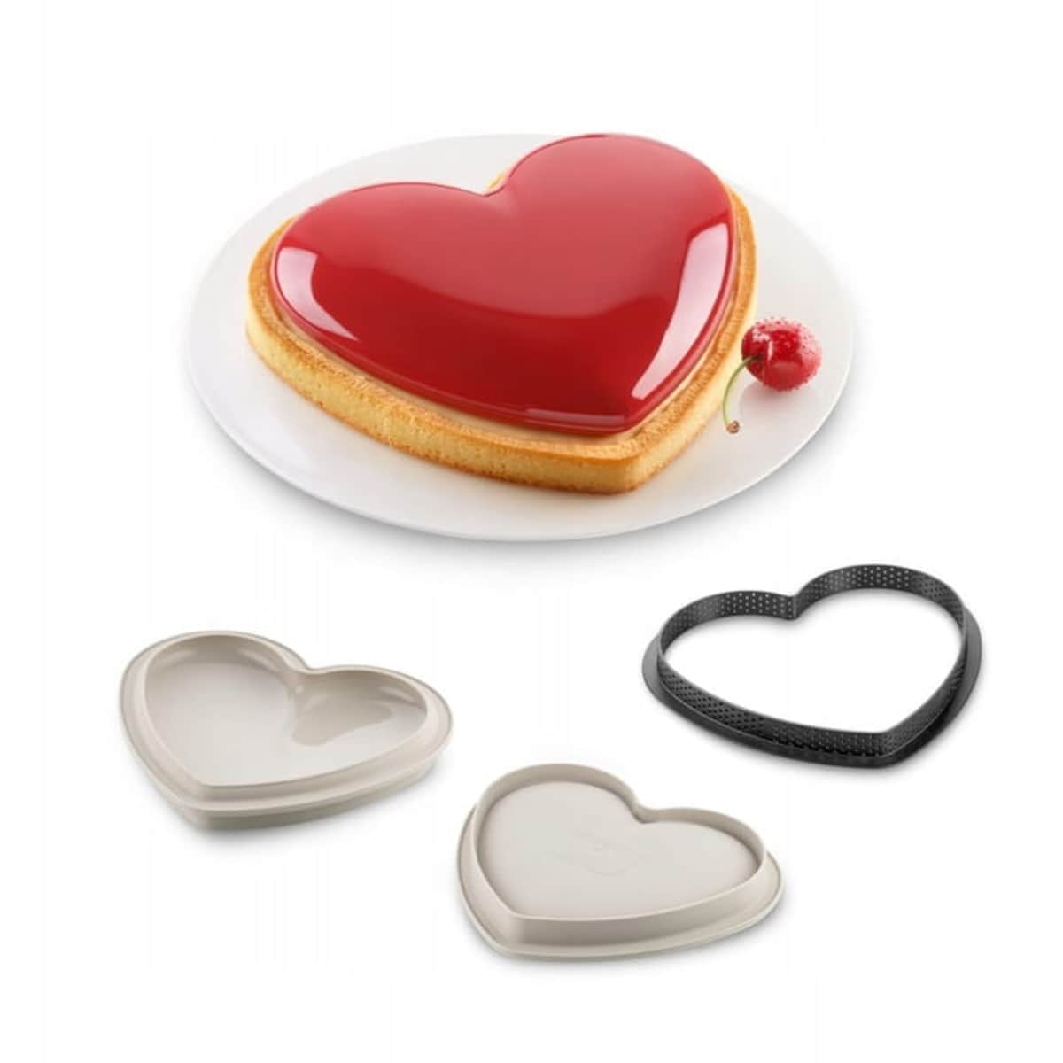 FORMA pieczenia tarty pierścień SERCE silikonowa K2