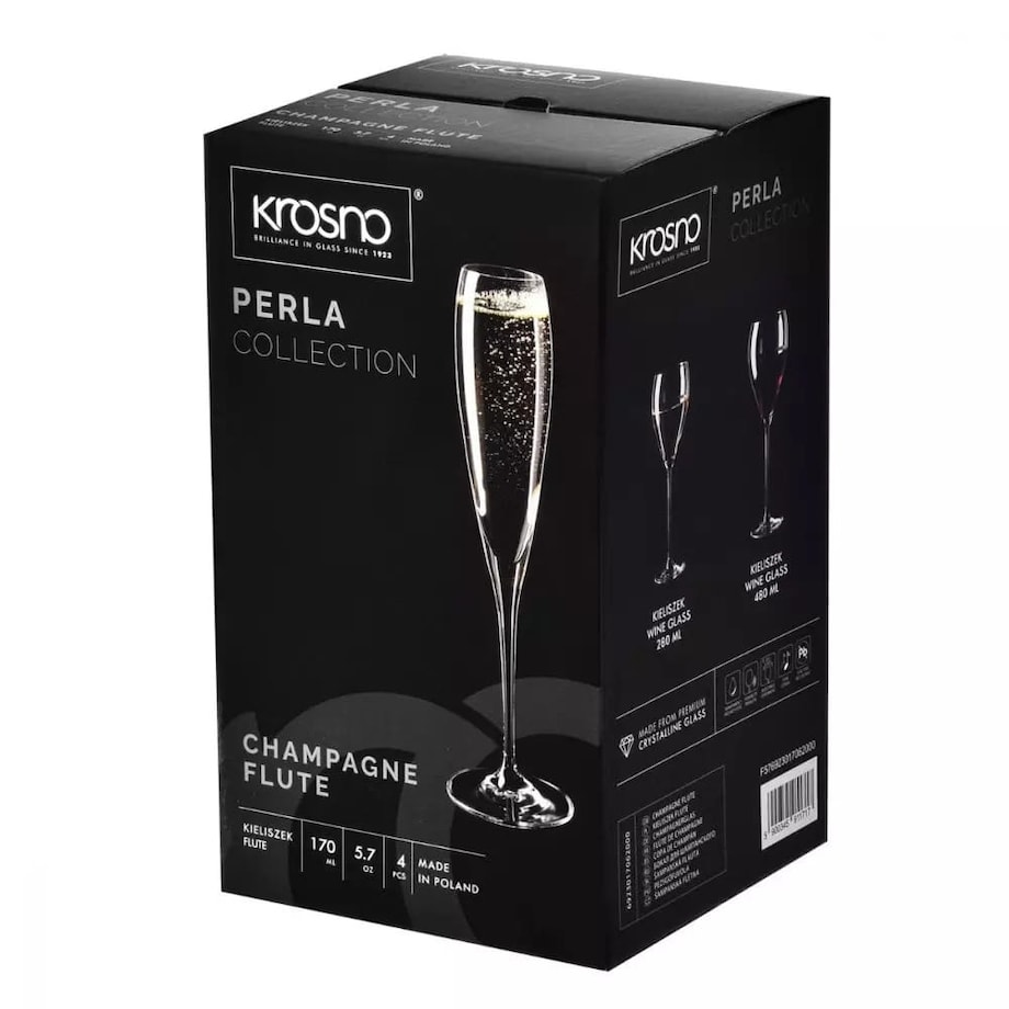 Kieliszki do Szampana Prosecco Krosno Perla 4 szt