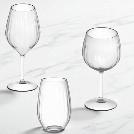 Zestaw nietłukących szklanek i kieliszków Venezia
