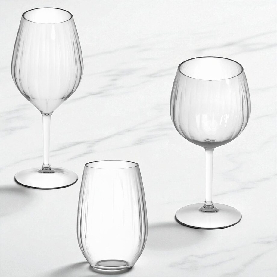 Zestaw nietłukących szklanek i kieliszków Venezia