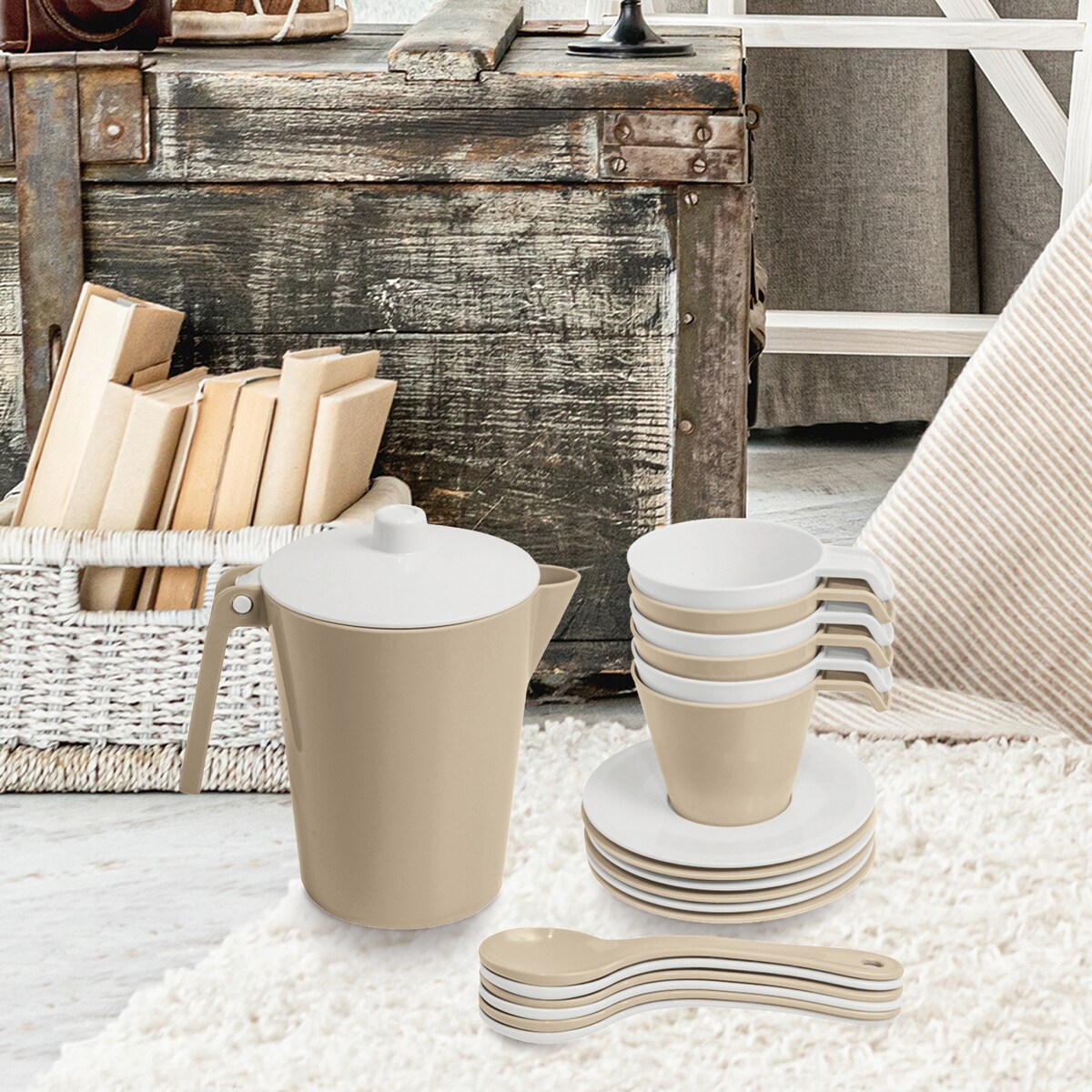 Biszkoptowa Chmurka Serwis kawowy 19 el.