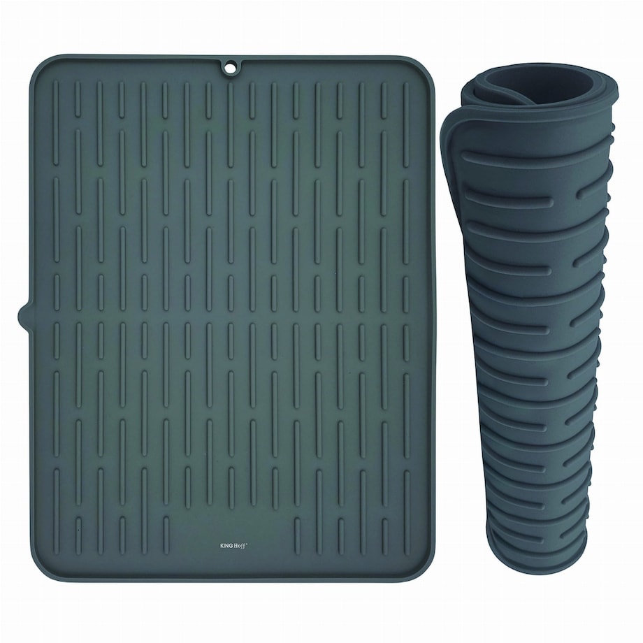 Mata do suszenia naczyń silikonowa 42x33cm szara KINGHOFF