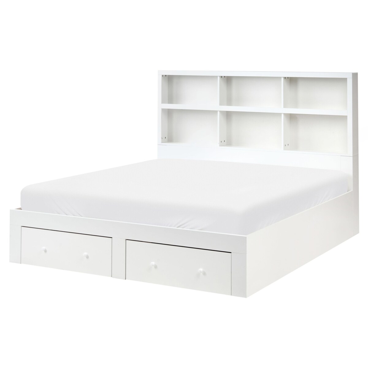 Łóżko z szufladami TARARE 160 x 200 cm Biały