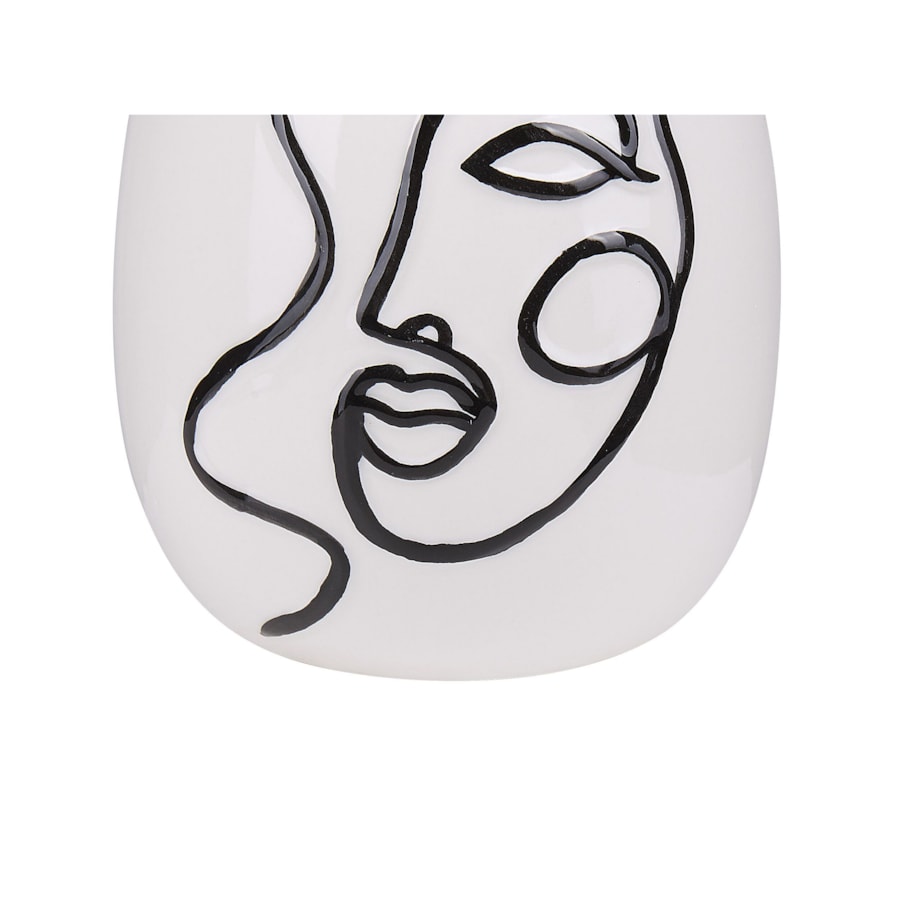 Wazon na kwiaty ceramiczny biały AKRAI