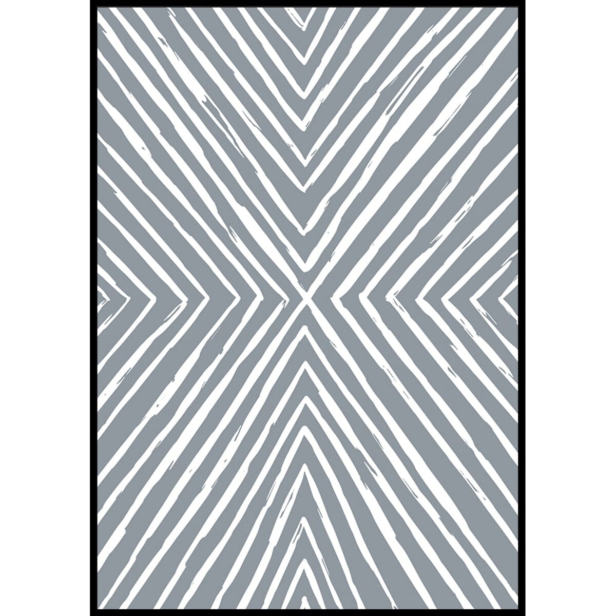 plakat blue lines 70x100 cm