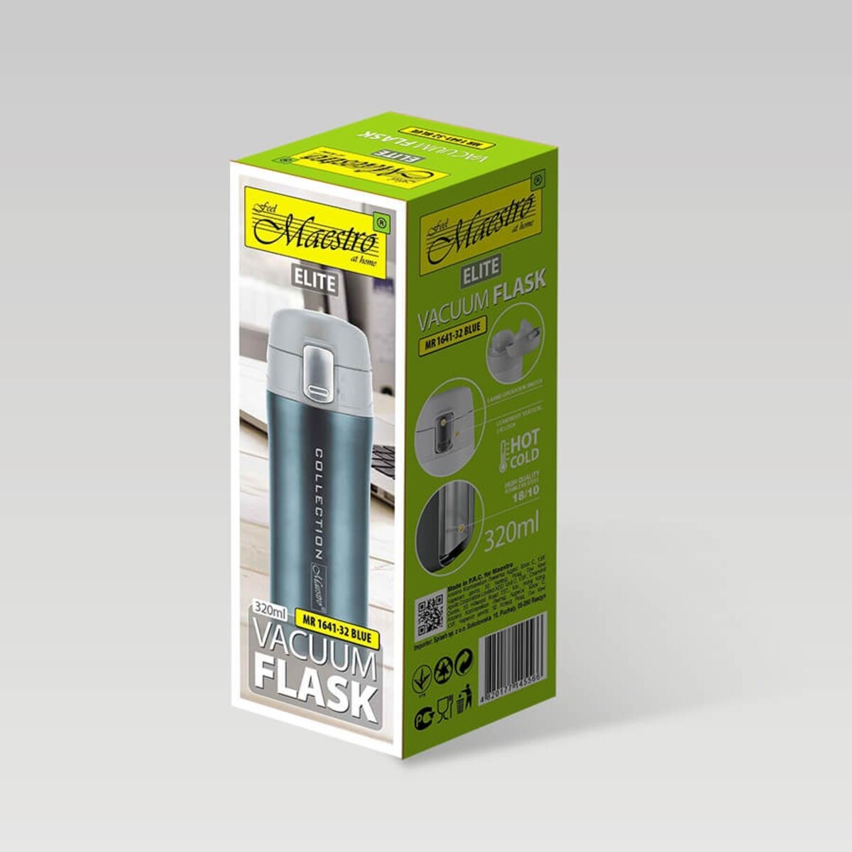 Kubek termiczny na kawę do kawy 320ml niebieski MAESTRO MR-1641-32-BLUE