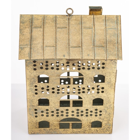 Dekoracja - metalowy domek 32x25x16 cm MUOYA z drzwiczkami