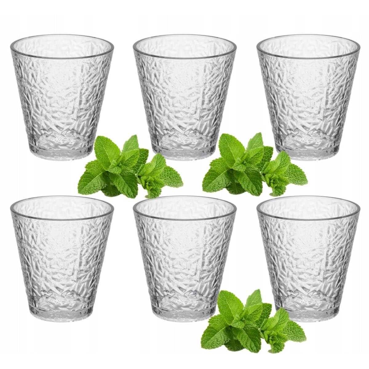 SZKLANKI DO NAPOJÓW wzorek 6x 310 ml obiadu na stół drinki soki kompot wodę