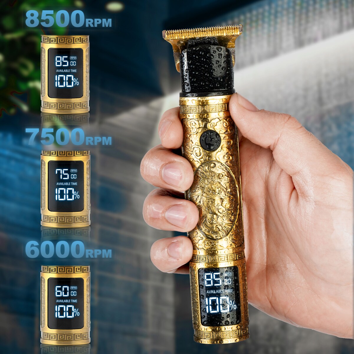 Maszynka do strzyżenia włosów brody Berdsen BD-261 złota Lew