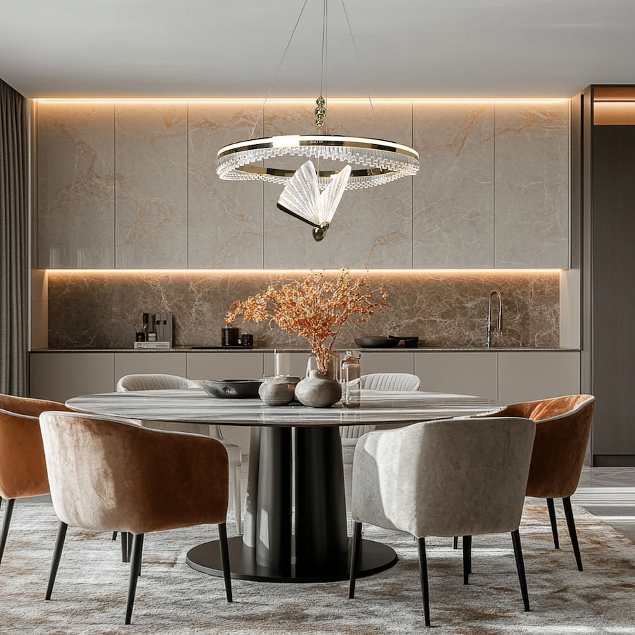 Lampa wisząca Light Prestige Marissa złoty LED CCT 3000K/4000K/6000K (regulowana) 1 szt.