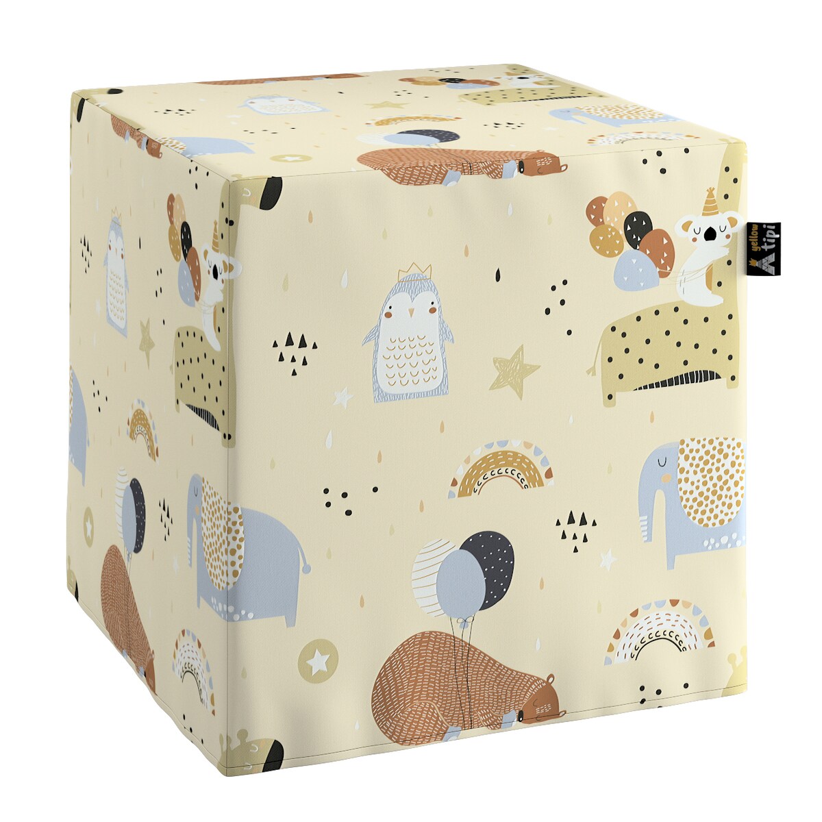 Puf kostka Nano, beżowy, 40 x 40 x 40 cm, Magic Collection