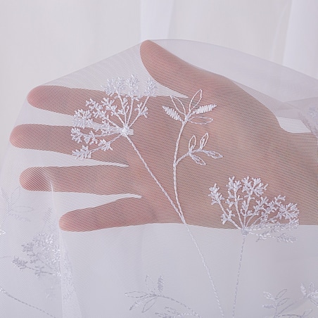 Firana na taśmie 300x245 biały ze wzorem