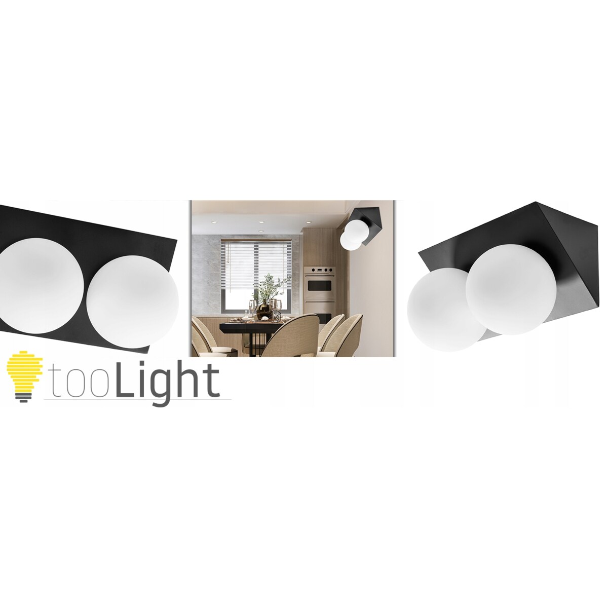 Lampa Ścienna Kinkiet Metalowy Czarny Biały Klosz