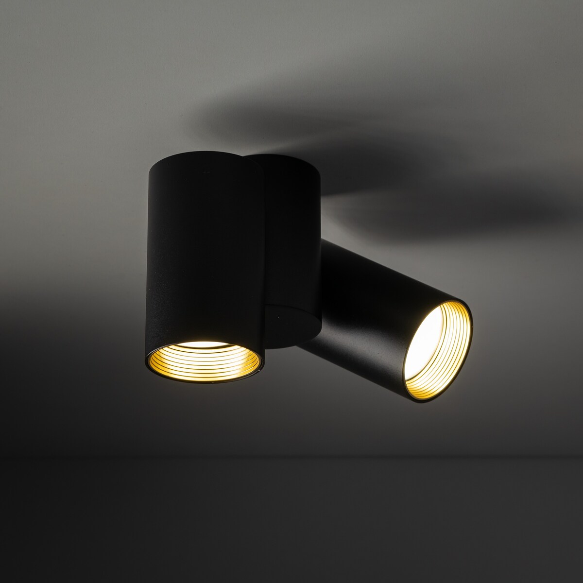 Lampa sufitowa spot TK Lighting AMIS Black 2xGU10 czarno-złota ruchome reflektory downlight