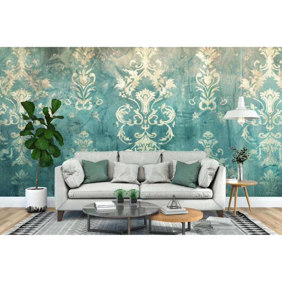 Fototapeta Niebieska Wiktorianska W Stylu Vintage Do Sypialni 200X140