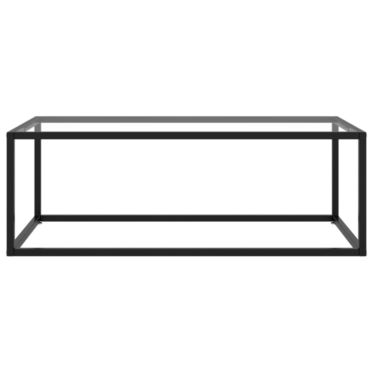 vidaXL Stolik kawowy, czarny, hartowane szkło, 100x50x35 cm