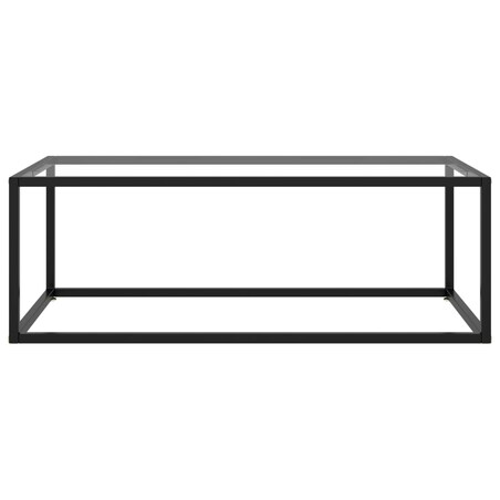 vidaXL Stolik kawowy, czarny, hartowane szkło, 100x50x35 cm