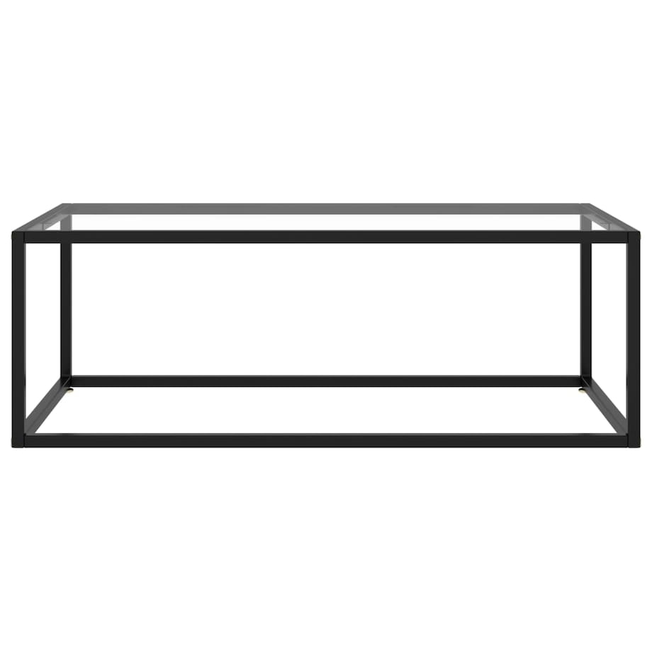 vidaXL Stolik kawowy, czarny, hartowane szkło, 100x50x35 cm