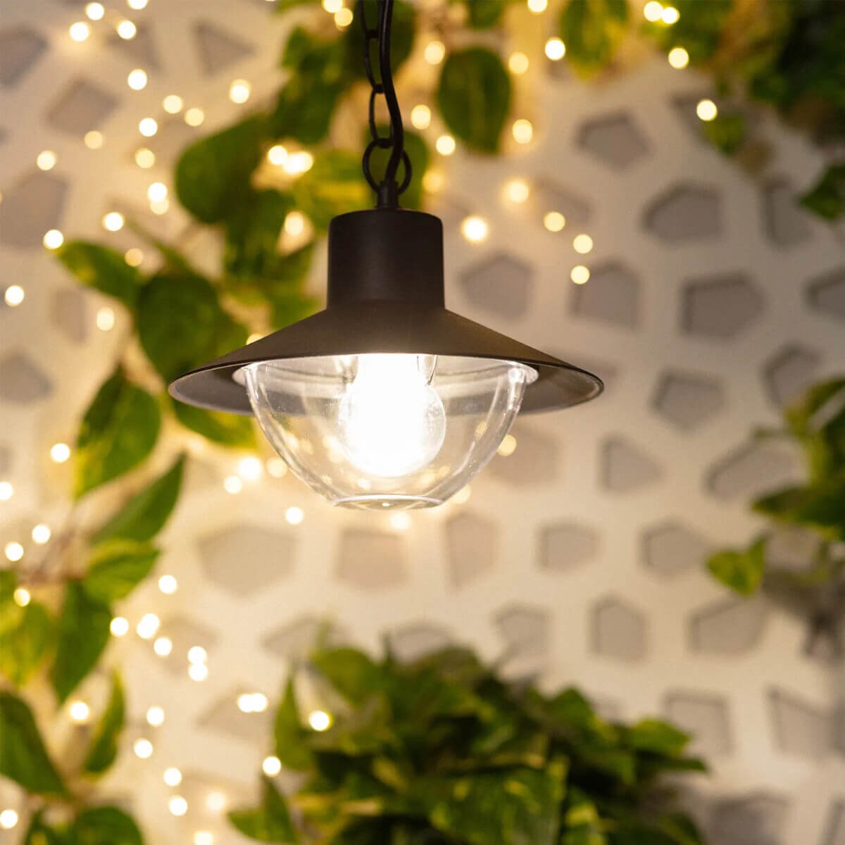 Wisząca lampa na taras Retro ABR-RRF-E27 Abruzzo IP54 czarny przezroczysty