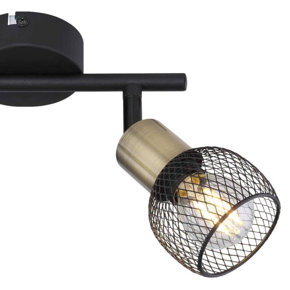 Regulowana LAMPA sufitowa FIASTRA 54028-2 Globo industrialna do przedpokoju czarna