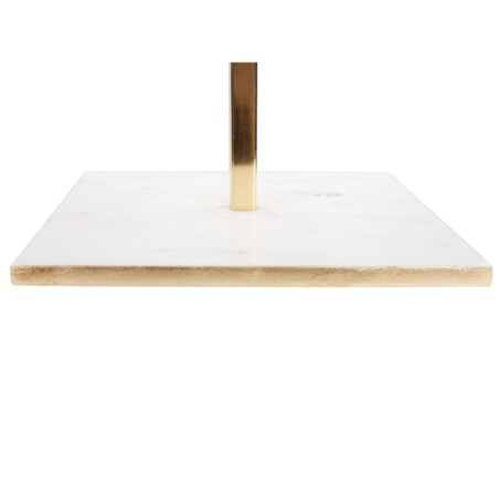 Patera 2-piętrowa marmurowa złoto-biała FARSALA