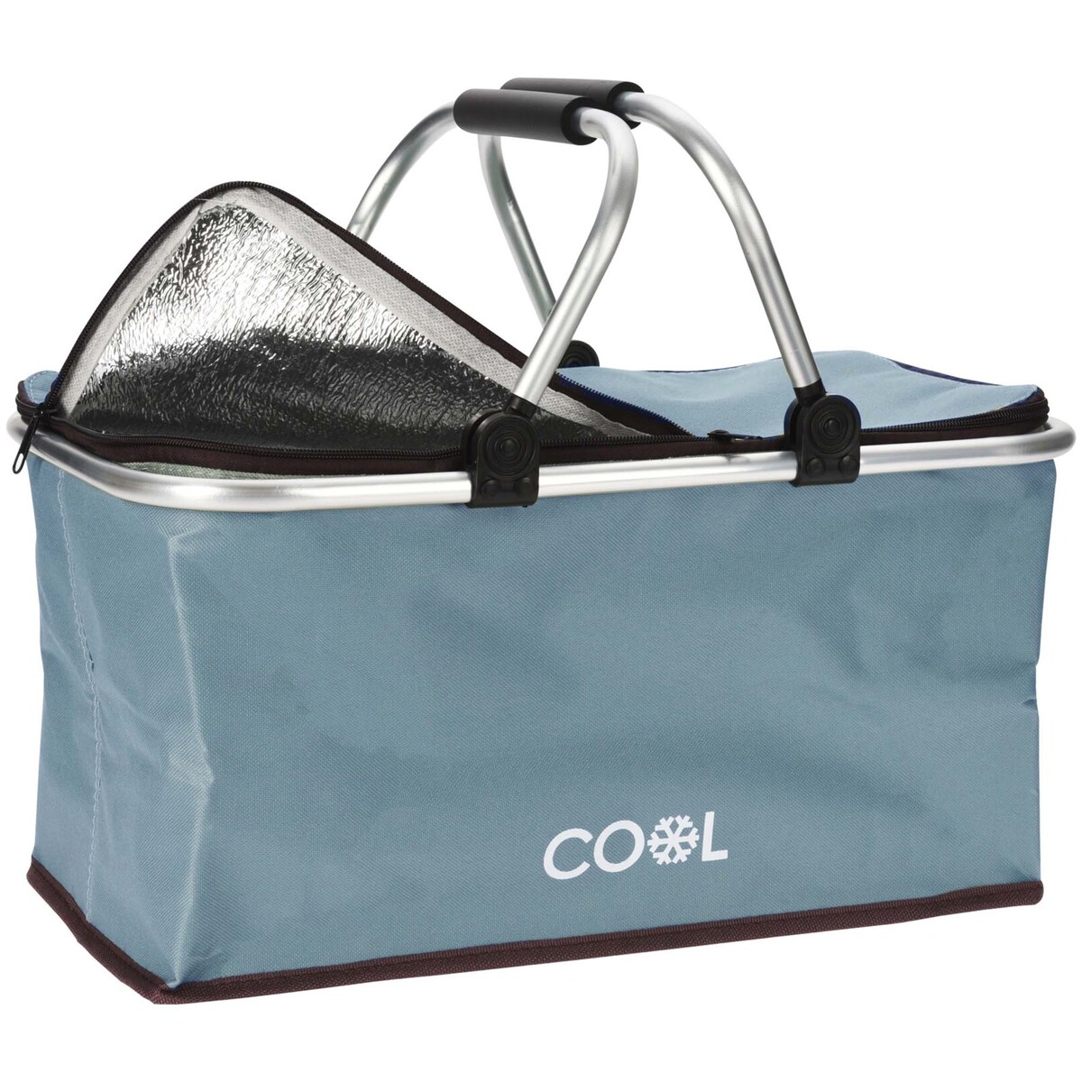 Kosz Piknikowy Termiczny Koszyk Na Plażę Termoizolacyjny Składany 35 L