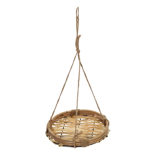 Donica wisząca z bambusa i rattanu, Ø 20 x 40 cm