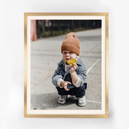 Ramka na zdjęcia 40x50 cm złota rama MDF z plexi do powieszenia pion poziom klasyczna prostokątna ramka FRAMAI®