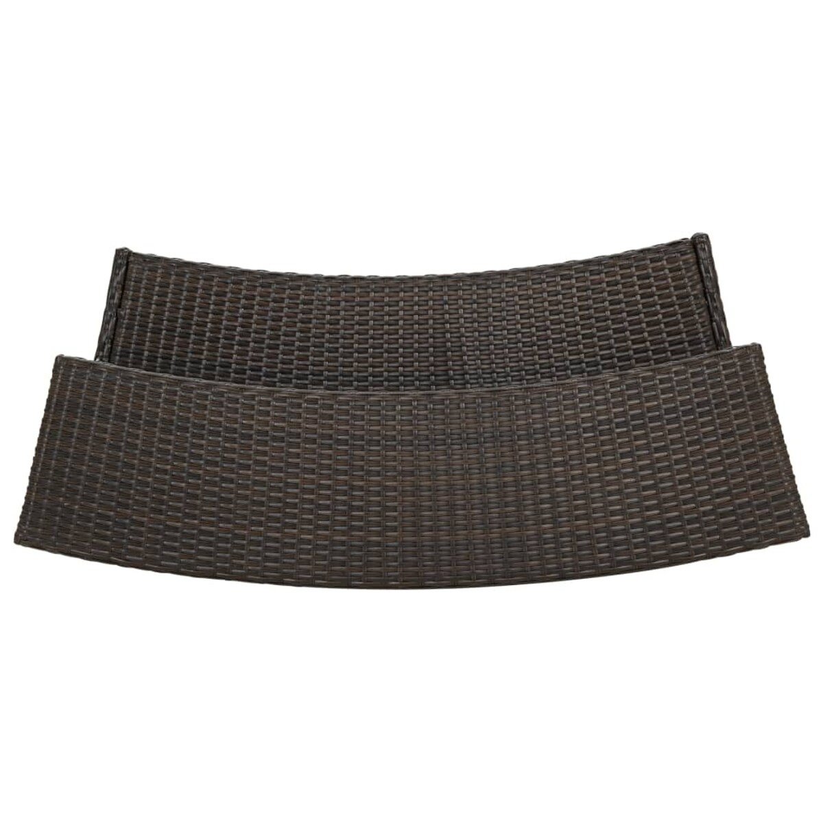 vidaXL Ogrodowy stolik barowy, brązowy, 120x55x110 cm, polirattan