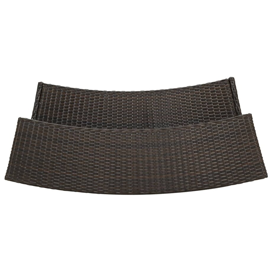 vidaXL Ogrodowy stolik barowy, brązowy, 120x55x110 cm, polirattan