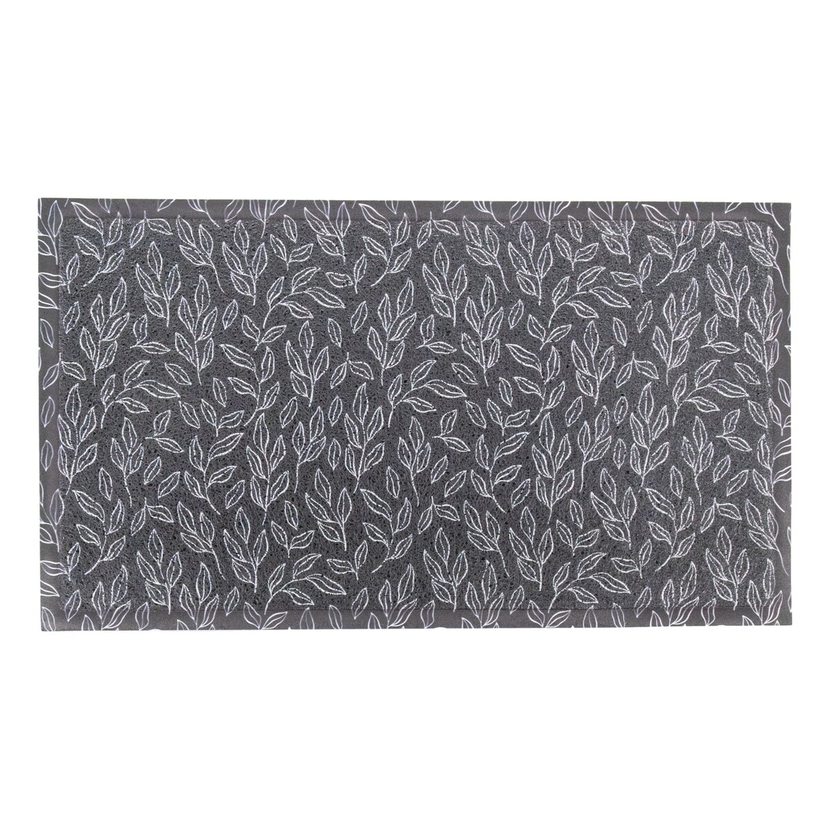 Wycieraczka z wzorem liści w kolorze granatowym - (70 x 40 cm)