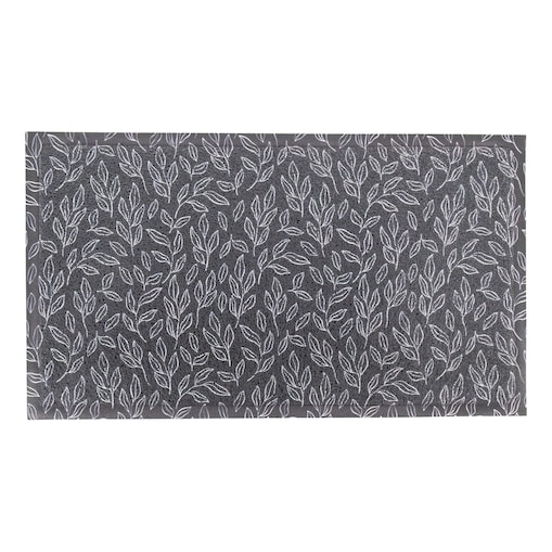 Wycieraczka z wzorem liści w kolorze granatowym - (70 x 40 cm)